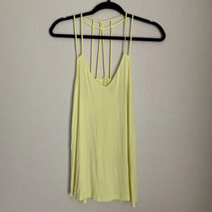 Dex yellow strappy back tank top M